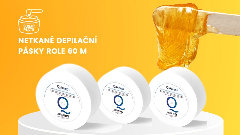 3 role depilační pásky na depilaci cukrovou pastou.